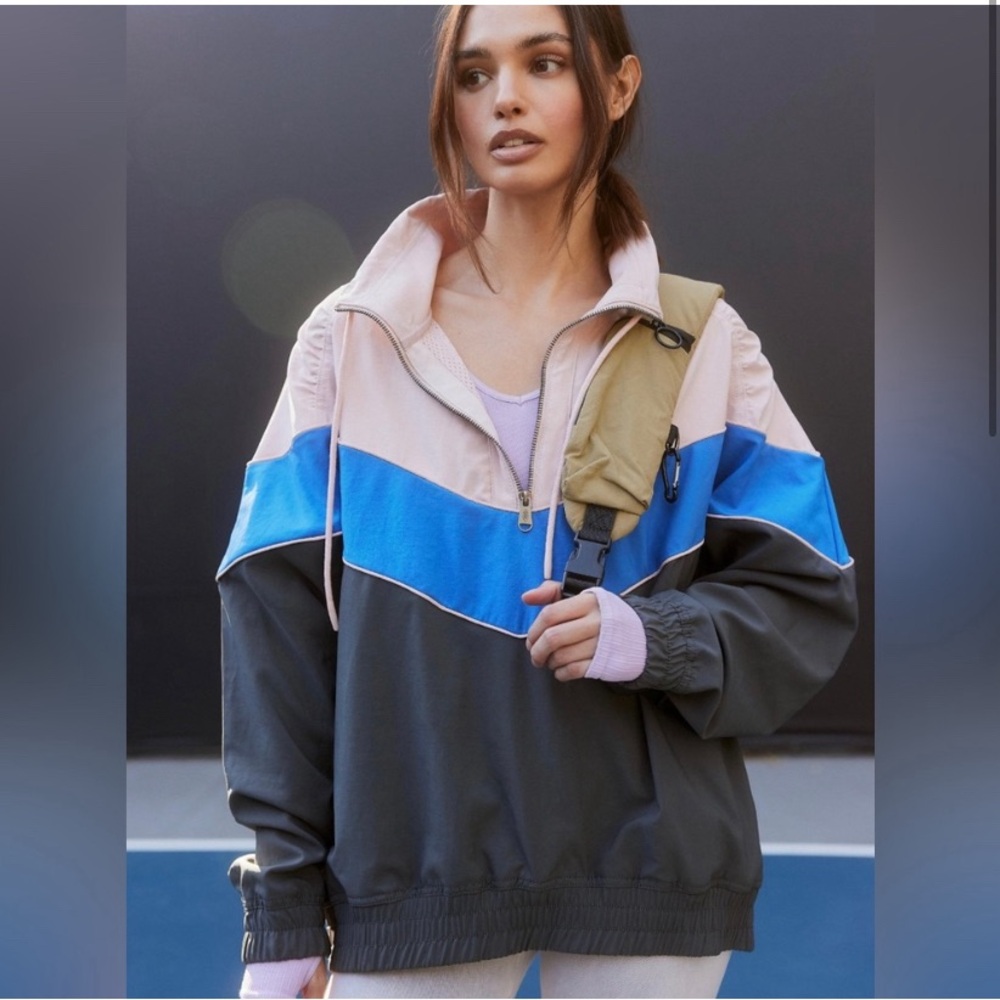Free People Movement Walk The Line
Colorblock Pullover in Blue